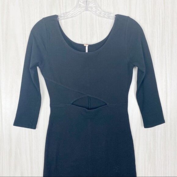 Free People | Long Sleeve Little Black Dress Small - Picture 3 of 6